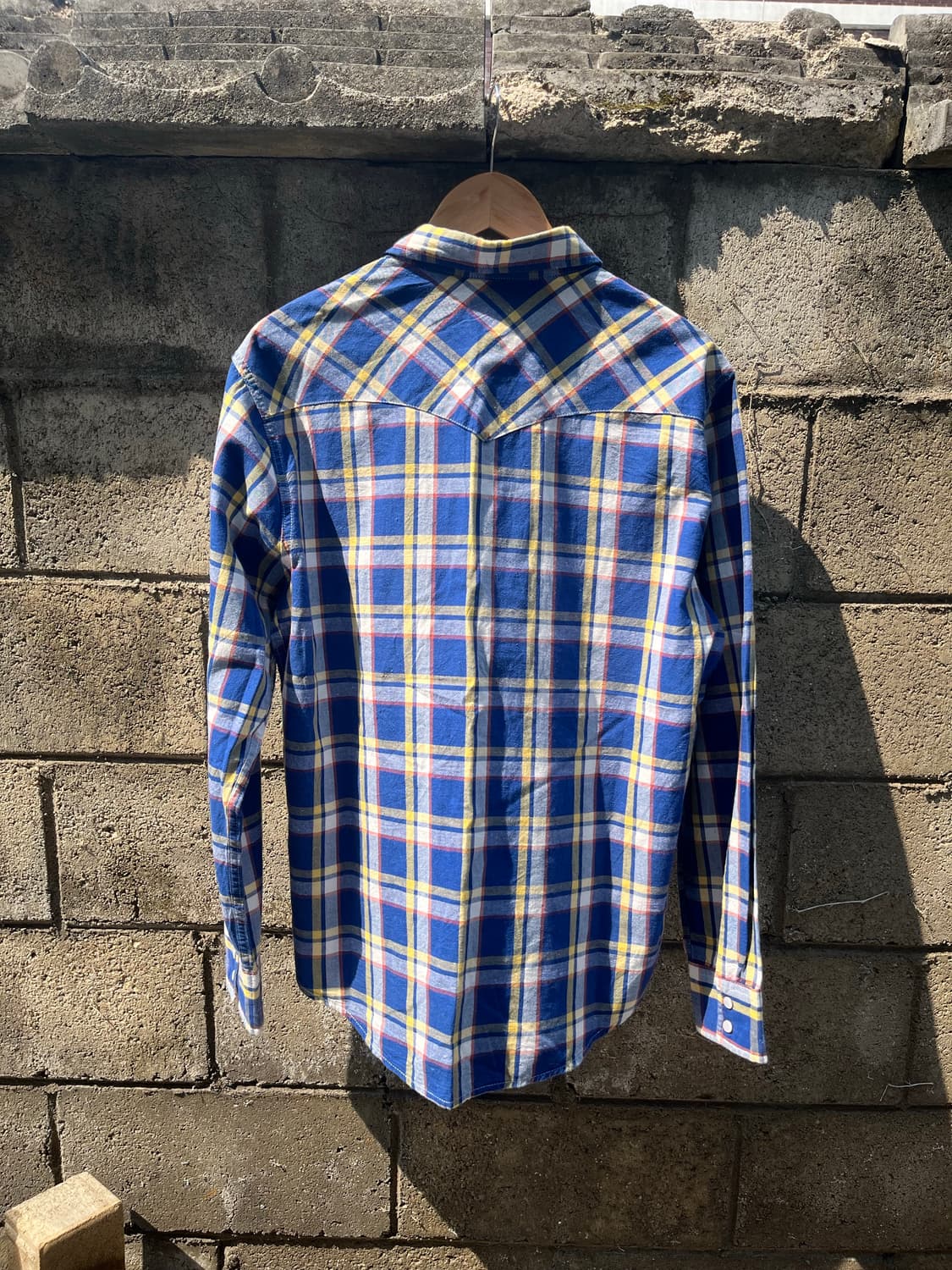 빈티지 Levi’s 체크 패턴 웨스턴 셔츠 L 상품이미지2
