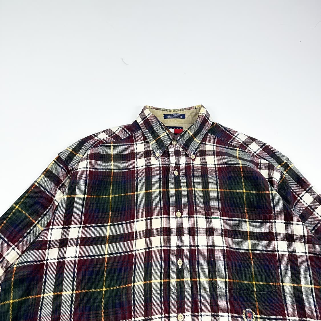 (오염) 타미힐피거 올드 아카이브 크레스트 셔츠 2XL 상품이미지2