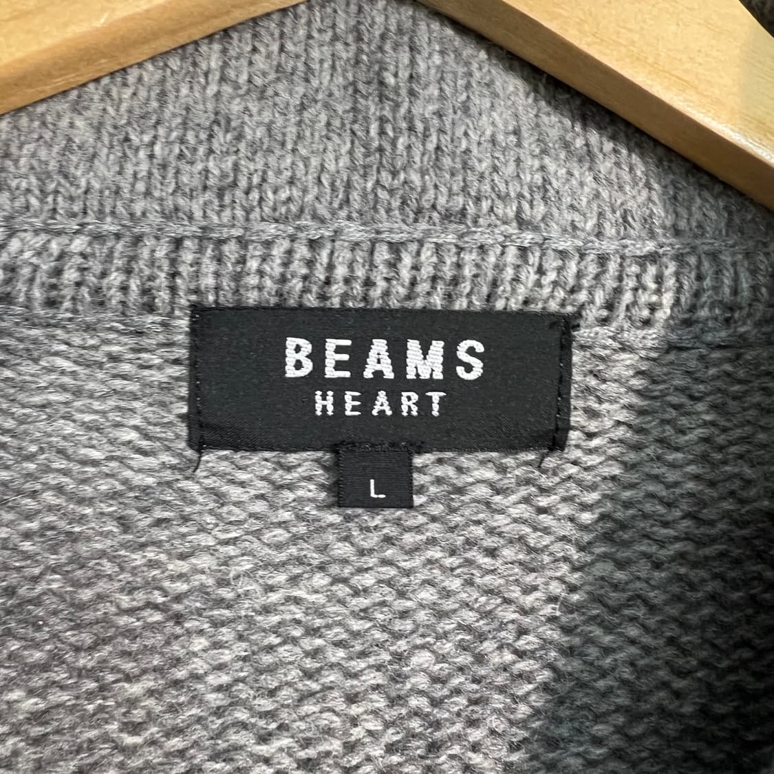 BEAMS 빔즈 숄카라 헤비울100 가디건 L 상품이미지5