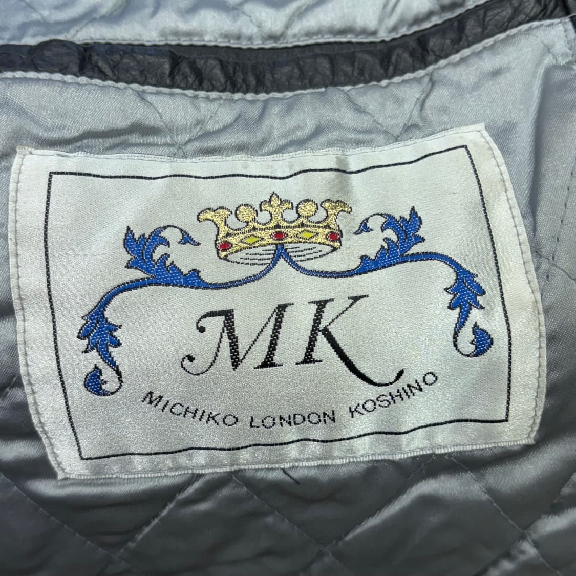 90's MICHIKO Koshino LONDON 천연 소가죽 100%  상품이미지4