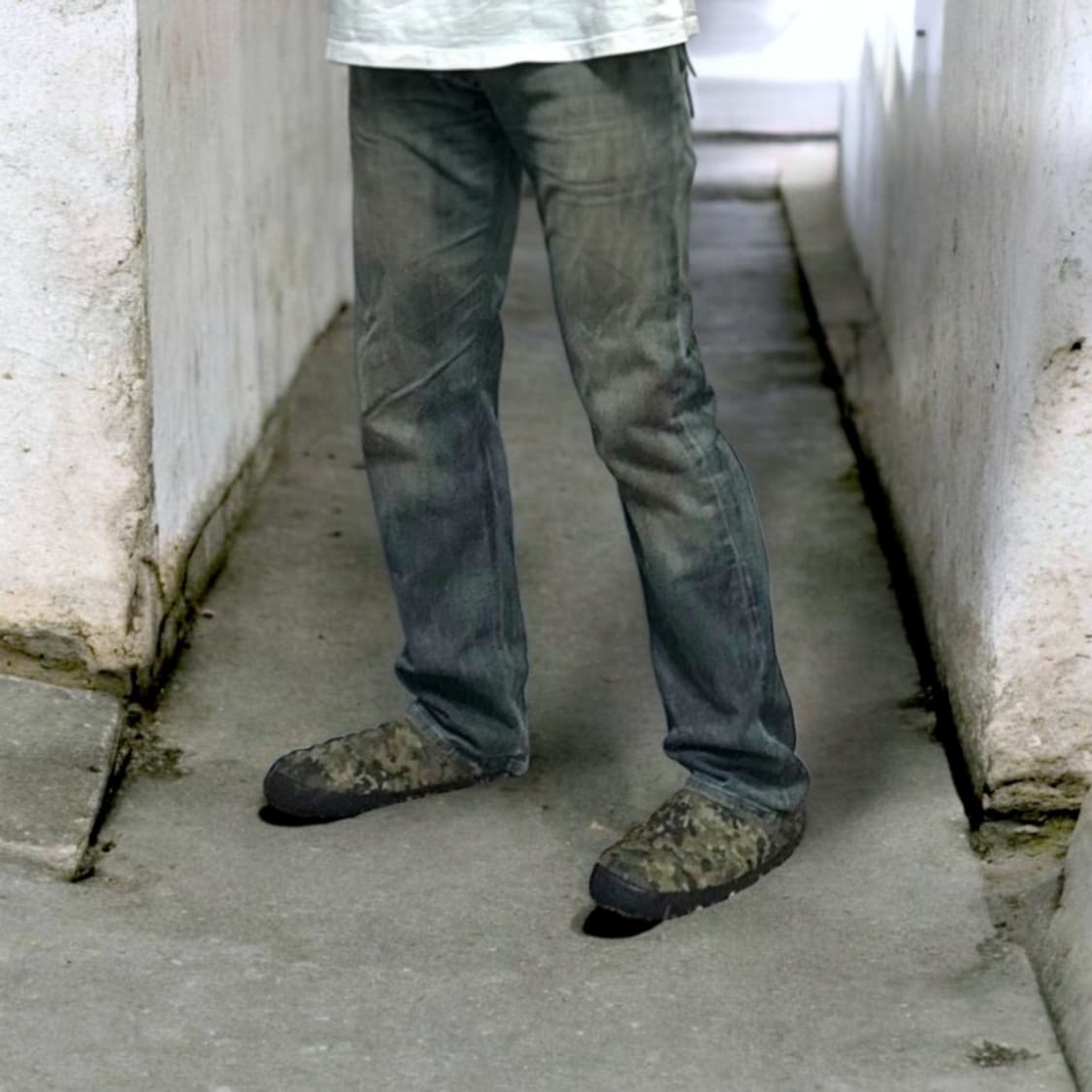 디젤 슬래머 61e 더티 워싱진 데님 청바지 블루 상품이미지3