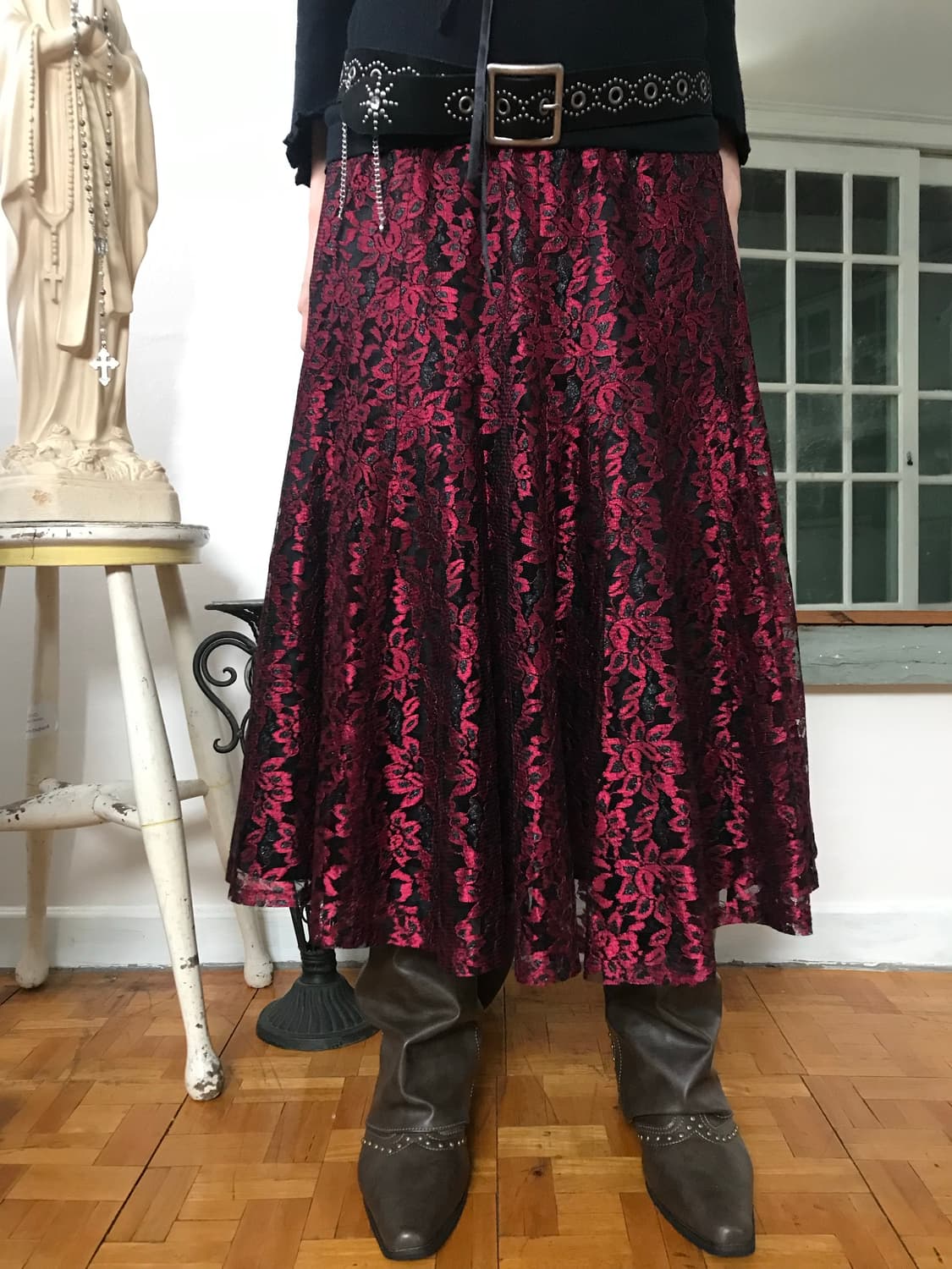 vintage lace skirt (29inch) 상품이미지1