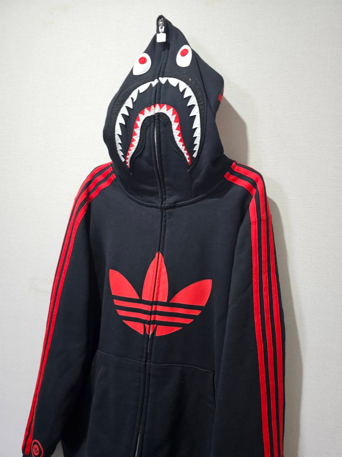 아디다스 x 베이프 샤크후드블랙 100 / L 상품이미지1