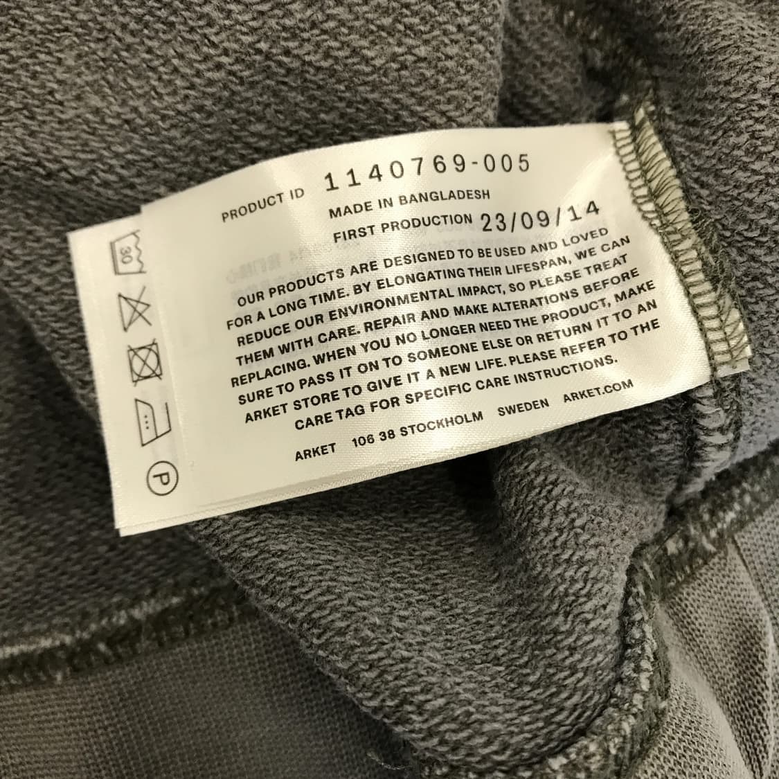 ARKET 아르켓 스웻셔츠 올리브 [XL] 상품이미지5