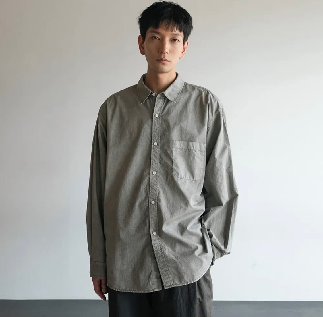 어나더 오피스 셔츠 concrete 1사이즈 상품이미지1