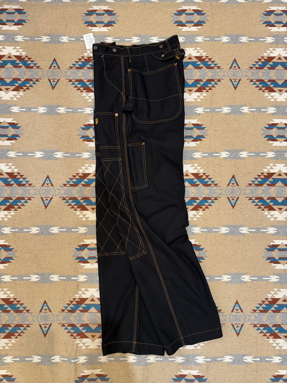 [3][L] 캐피탈 씬 캔버스 럼버 팬츠 블랙  상품이미지6