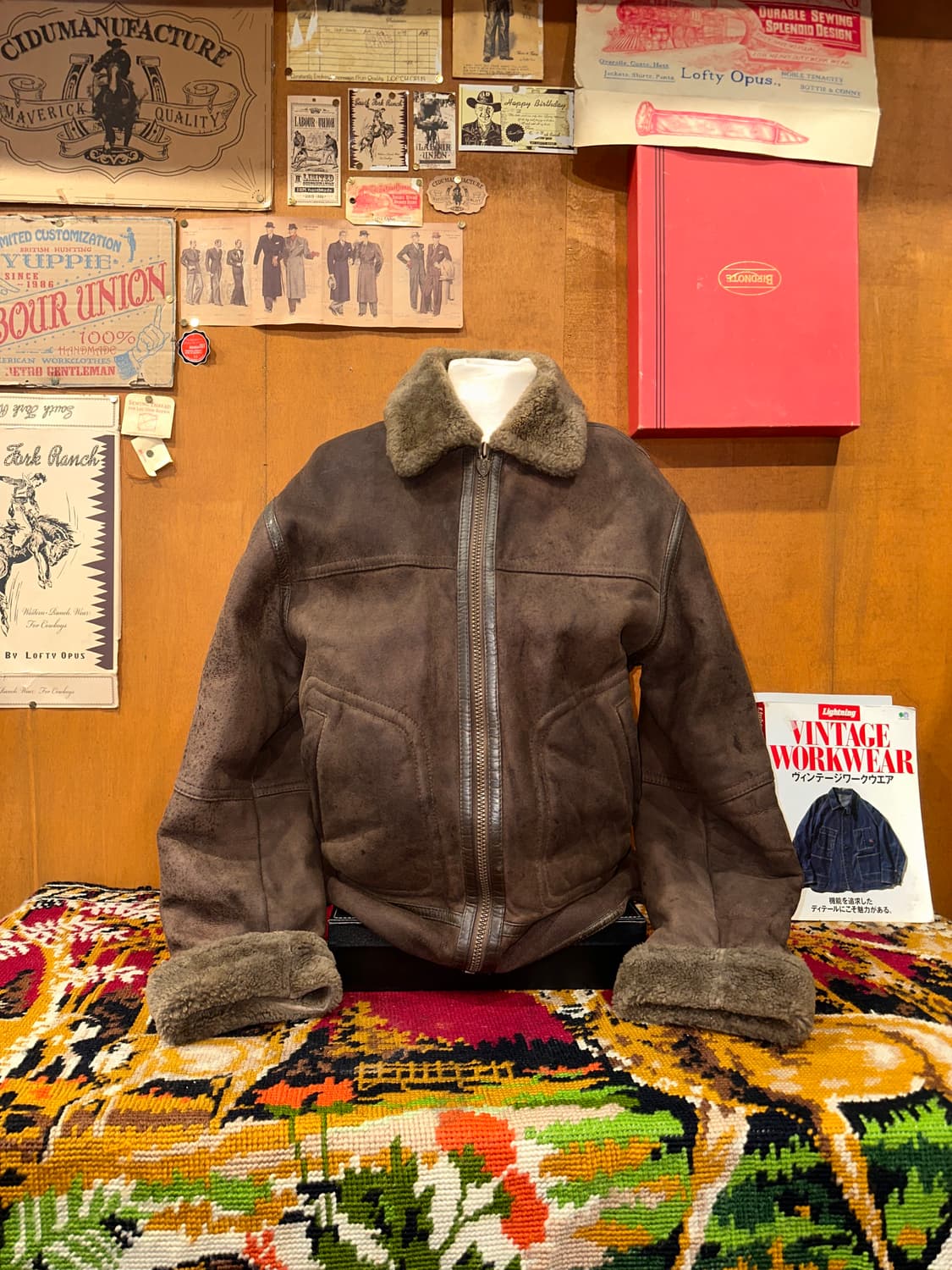 ( L-XL ) 남성무스탕 양가죽무스탕 빈티지가죽 빈티지무스탕 양가죽 상품이미지1