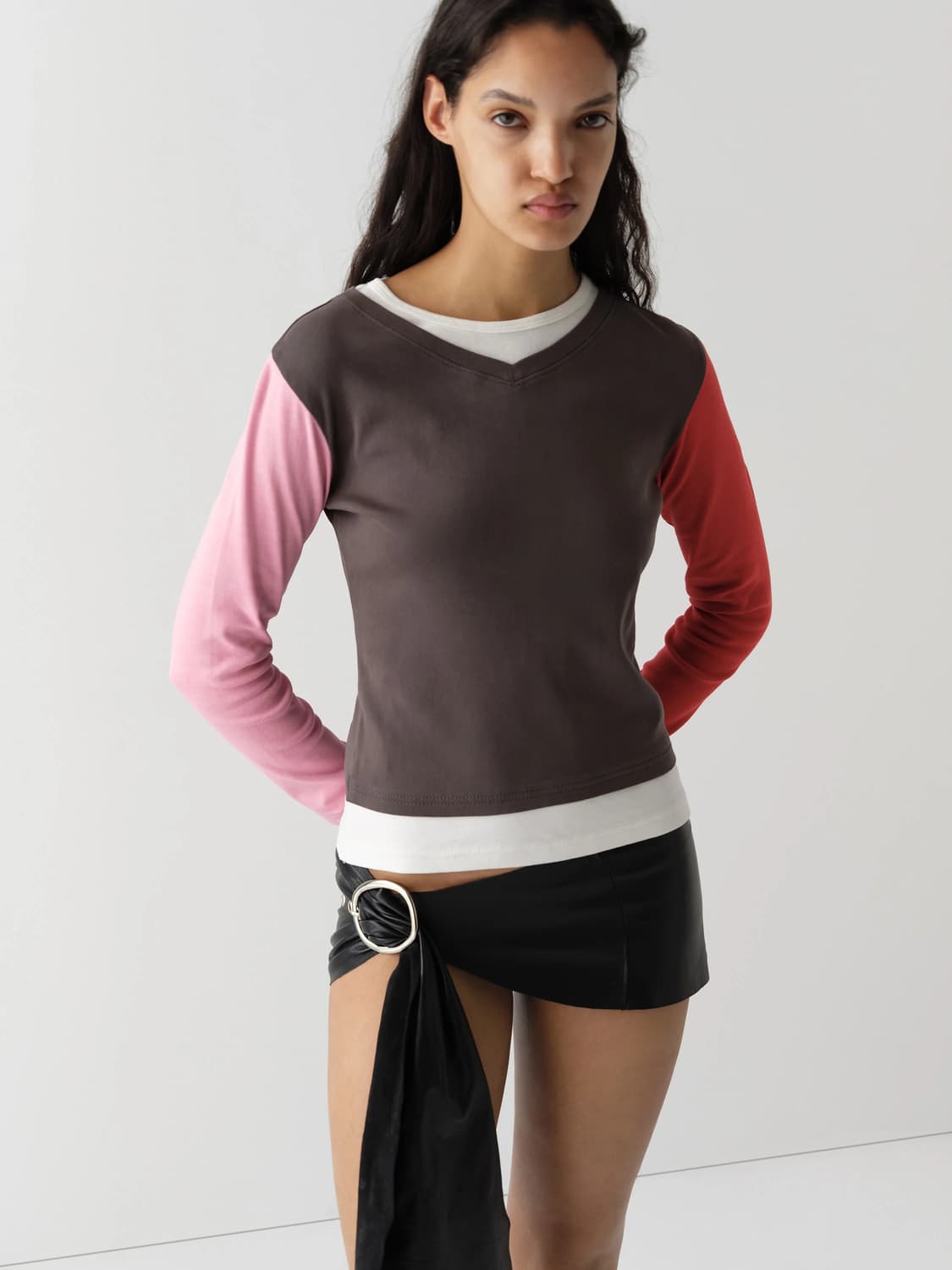 (S,M) 기마구아스 SAMM 롱슬리브 /레드 상품이미지3