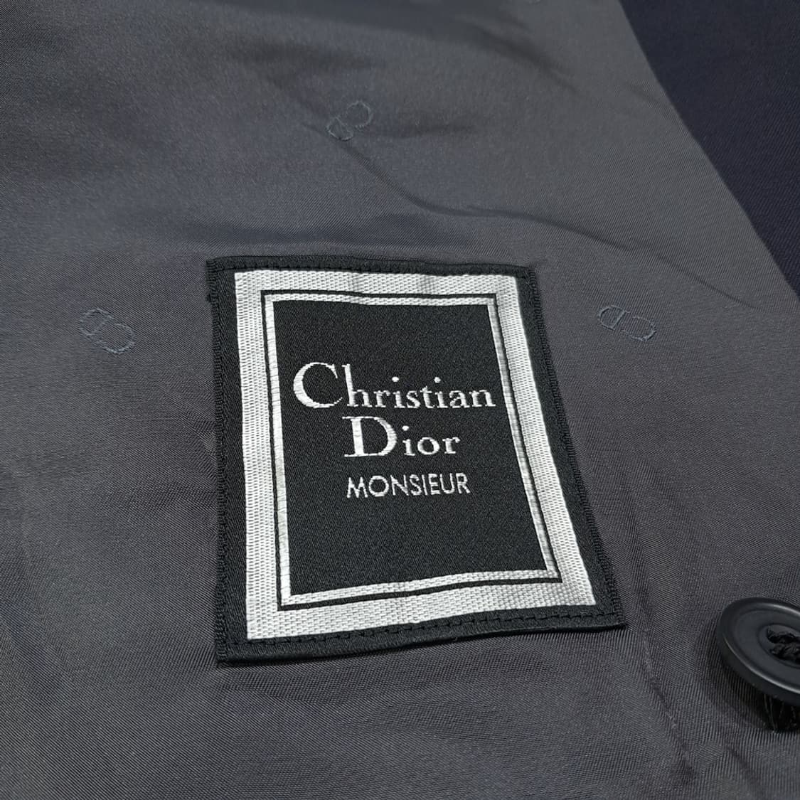 CL083 M 90s 크리스찬 디올 MONSIEUR 네이비 금장 더블  상품이미지2