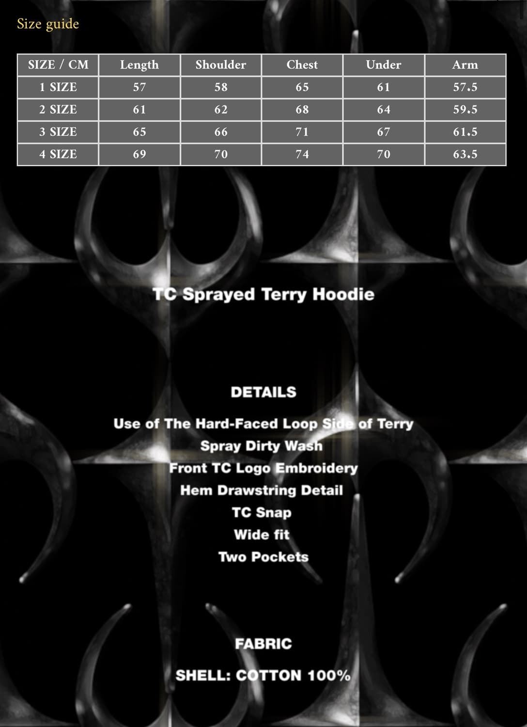 떠그클럽 Terry Spray 후디 후드티 -3size- 미착용 새상품 상품이미지9