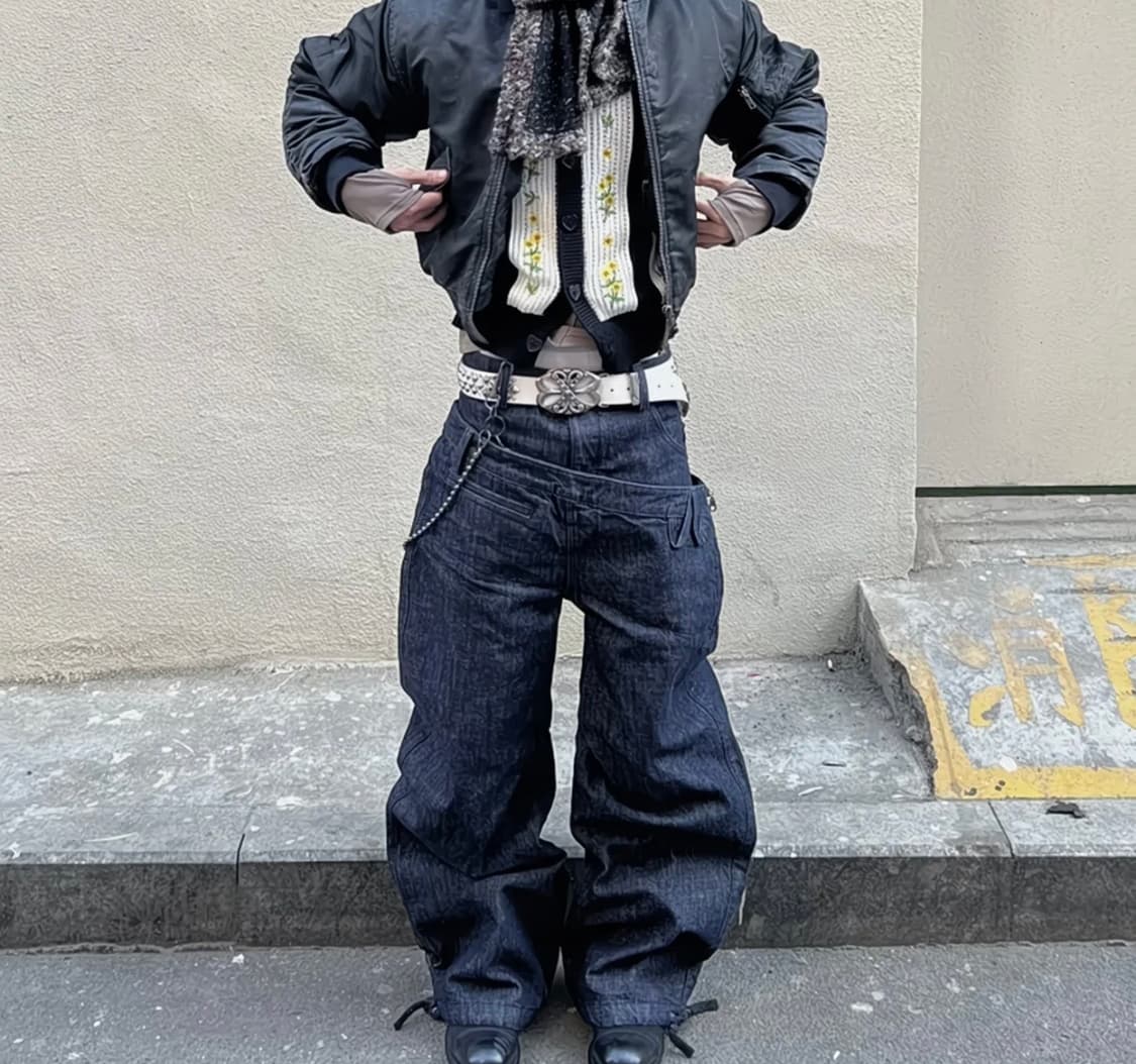 더블 새깅 팬츠 상품이미지3