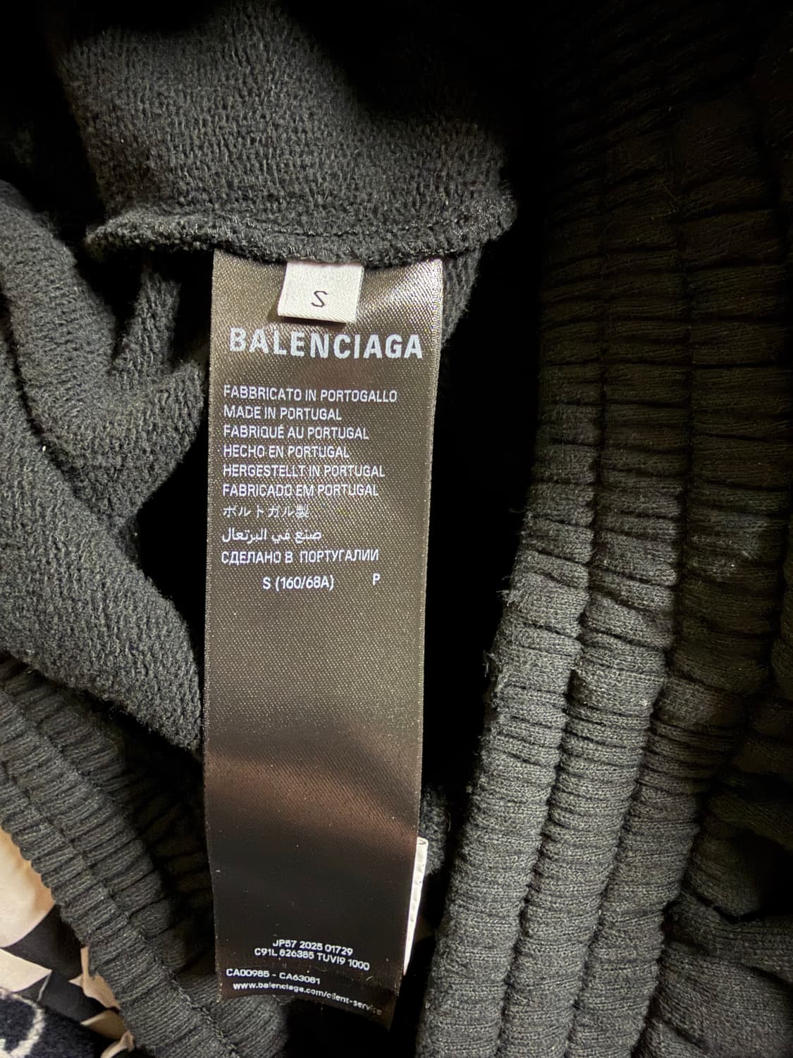 발렌시아가(Balenciaga) 스프레이 폰트 스웨트 쇼츠 s 블랙 상품이미지6