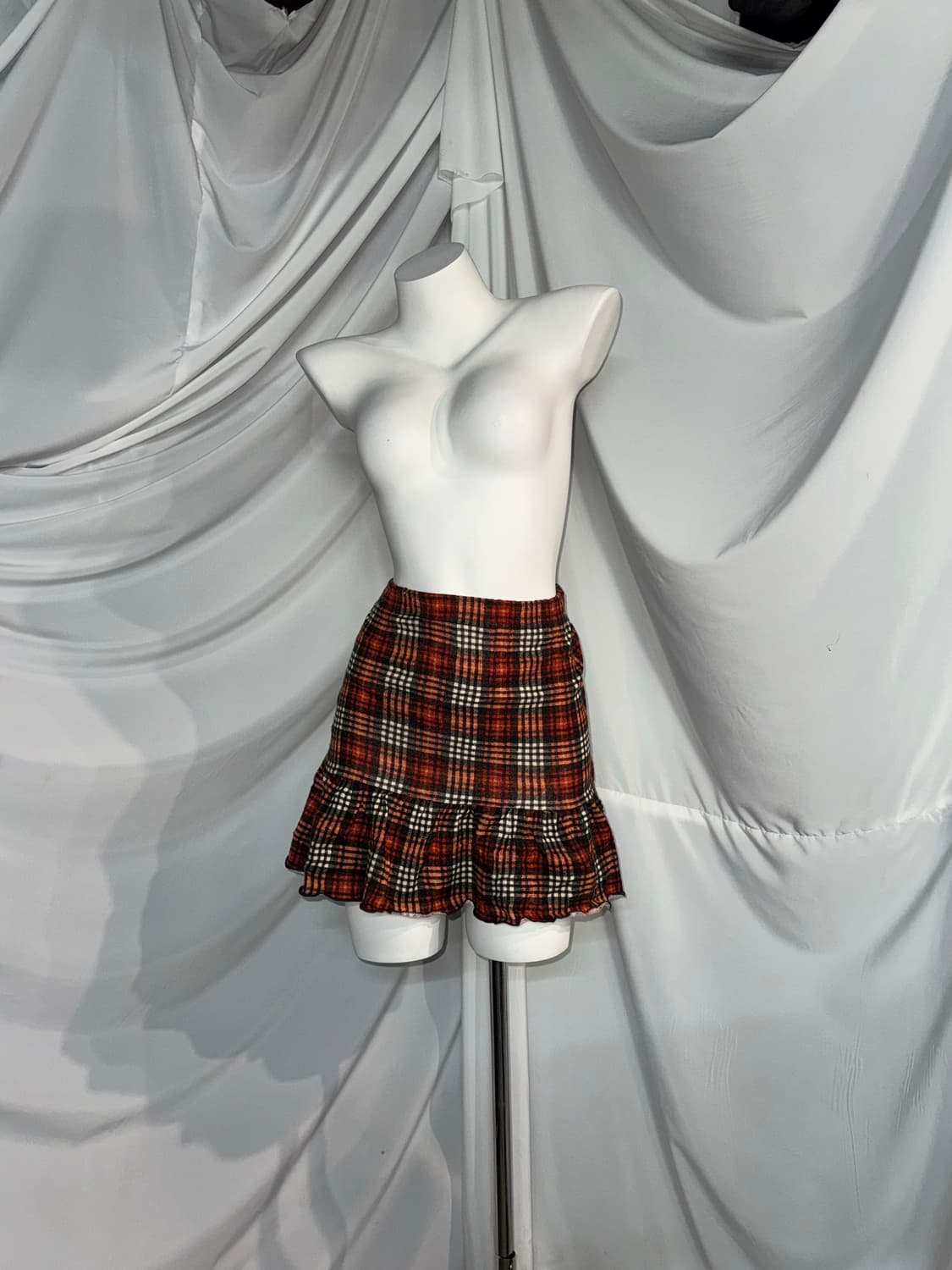 엑시즈팜 감딸기 사복깔 폭닥폭닥 캐캐체 레드체크 코디세트 상품이미지2