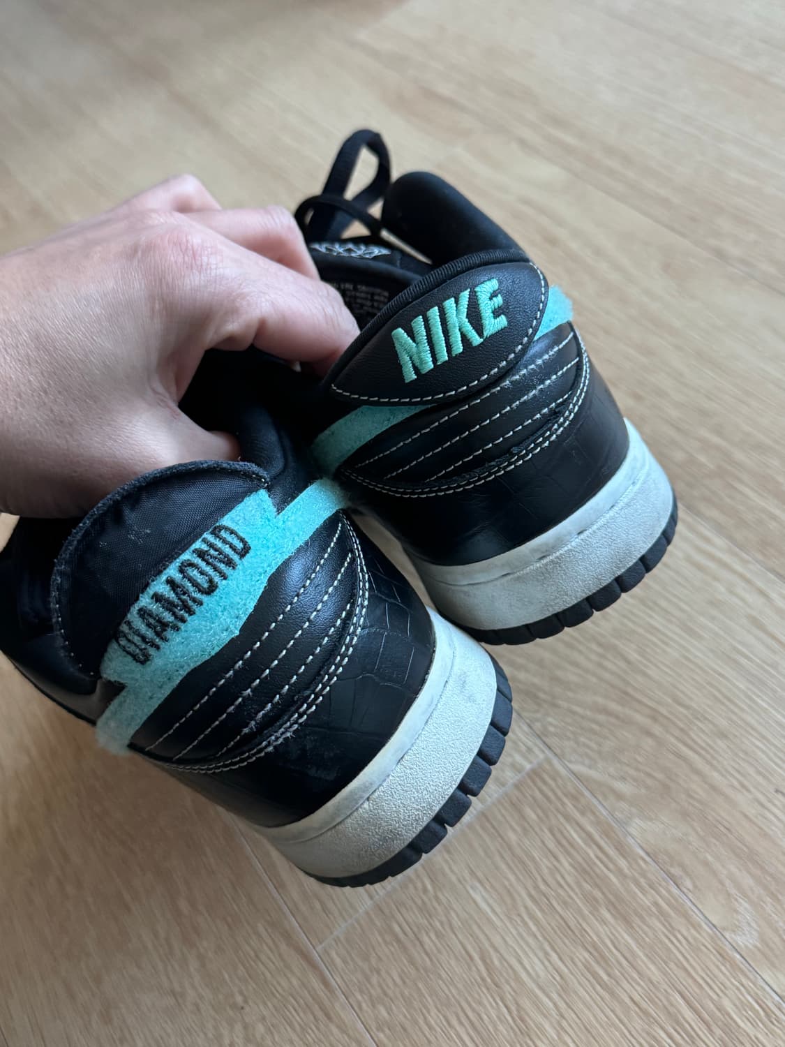 나이키 SB dunk low pro 블랙 다이아몬드 275cm 상품이미지4