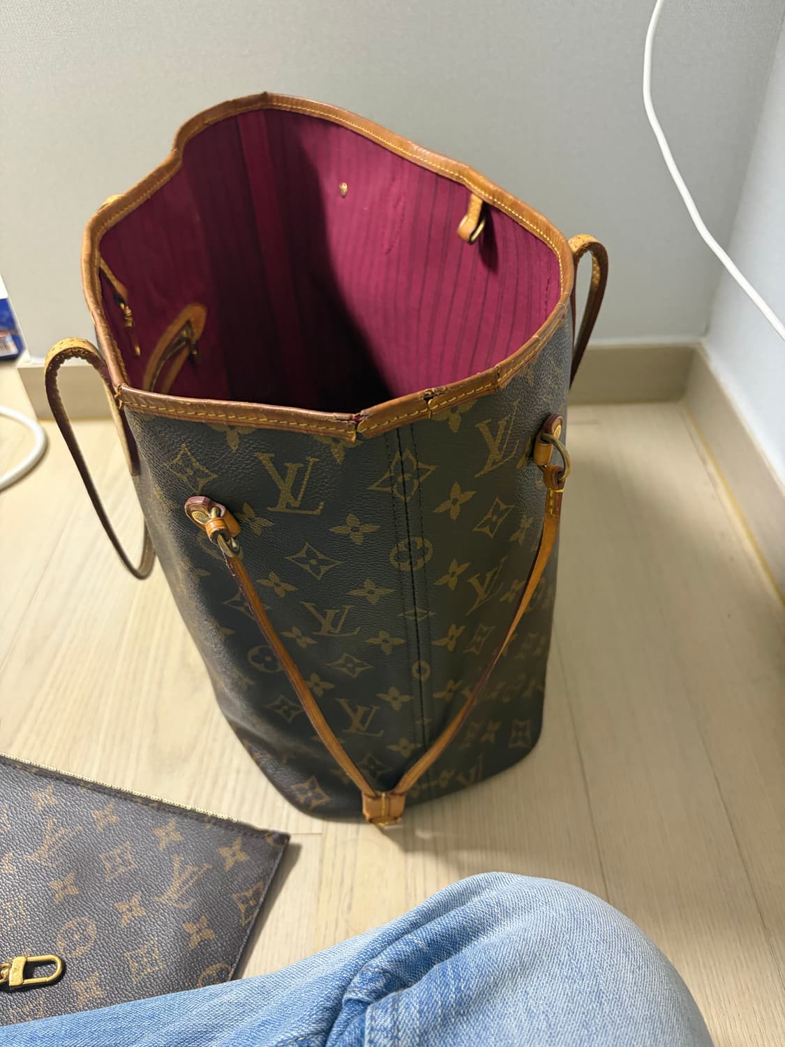 루이비통 모노그램 가방 네버풀MM 세트 정품 상품이미지5