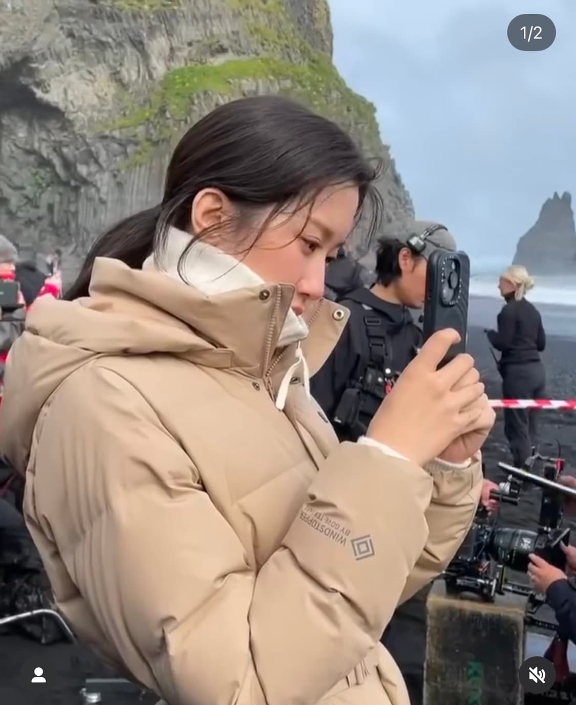 새제품) 코오롱 쿠치다운 패딩 베이지 상품이미지1