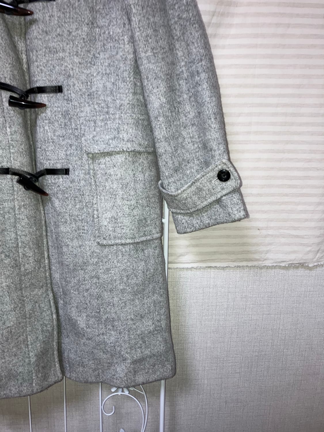 jpn vintage 차콜 떡볶이 롱코트 y2k 스트릿 갸루 펑키 상품이미지4