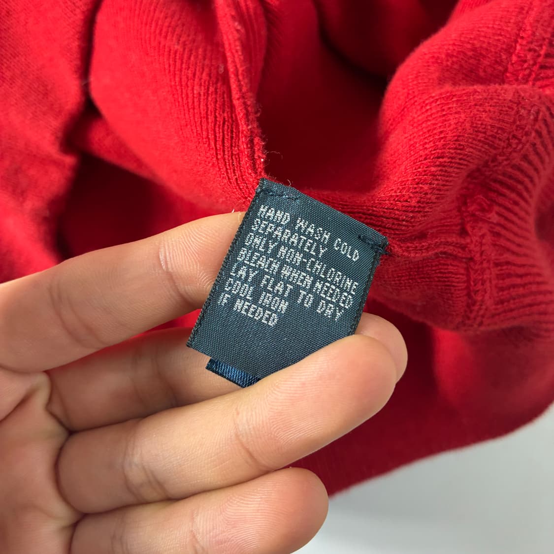 Polo  폴로 랄프로렌 90,s 자수 코튼 레드 라운드 니트  상품이미지5