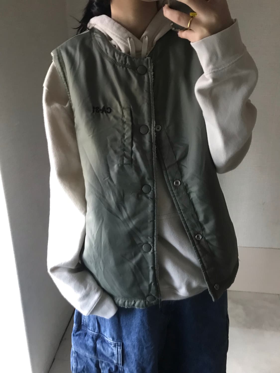 후아유USA 리버시블 후리스 패딩 조끼 상품이미지4