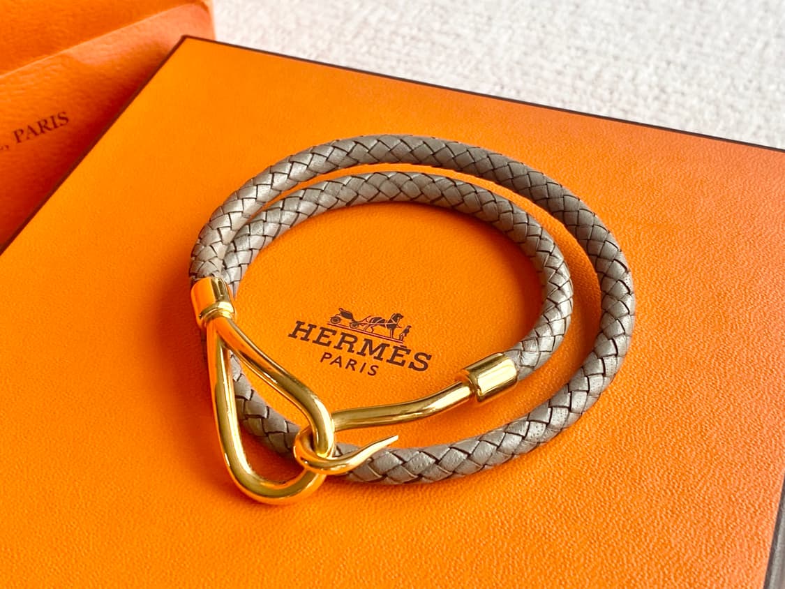 에르메스 점보 그레이 금장 팔찌 2way 타입 상품이미지1