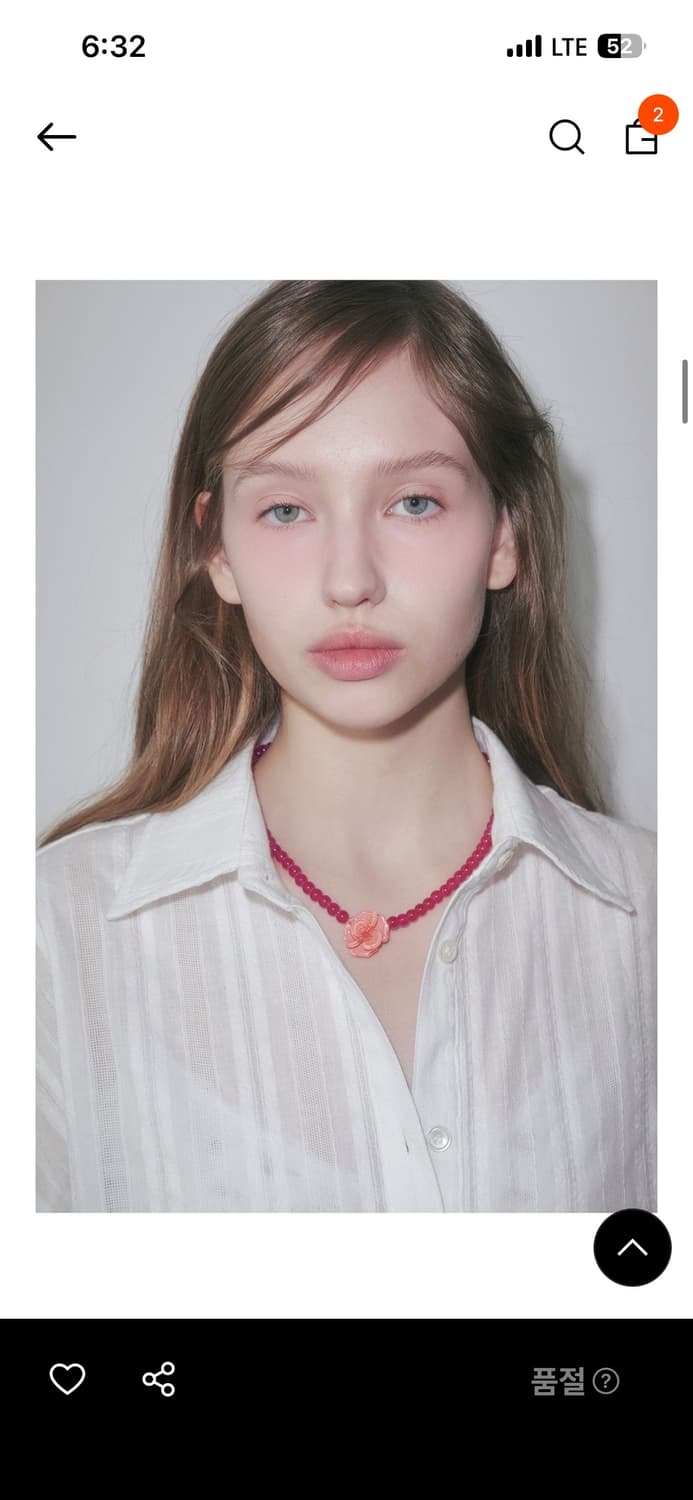 펀프롬펀 bubble rose necklace, orange 상품이미지2