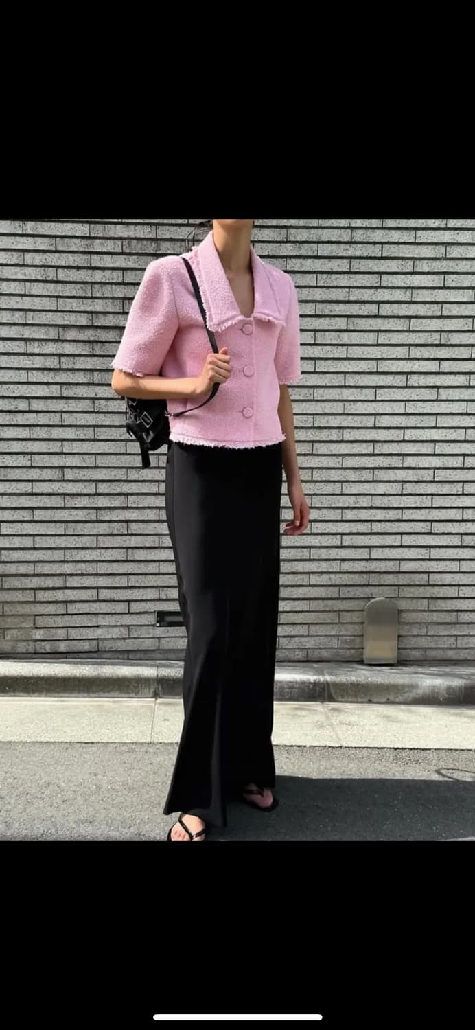 오르 오드리 트위트 자켓 핑크 상품이미지3