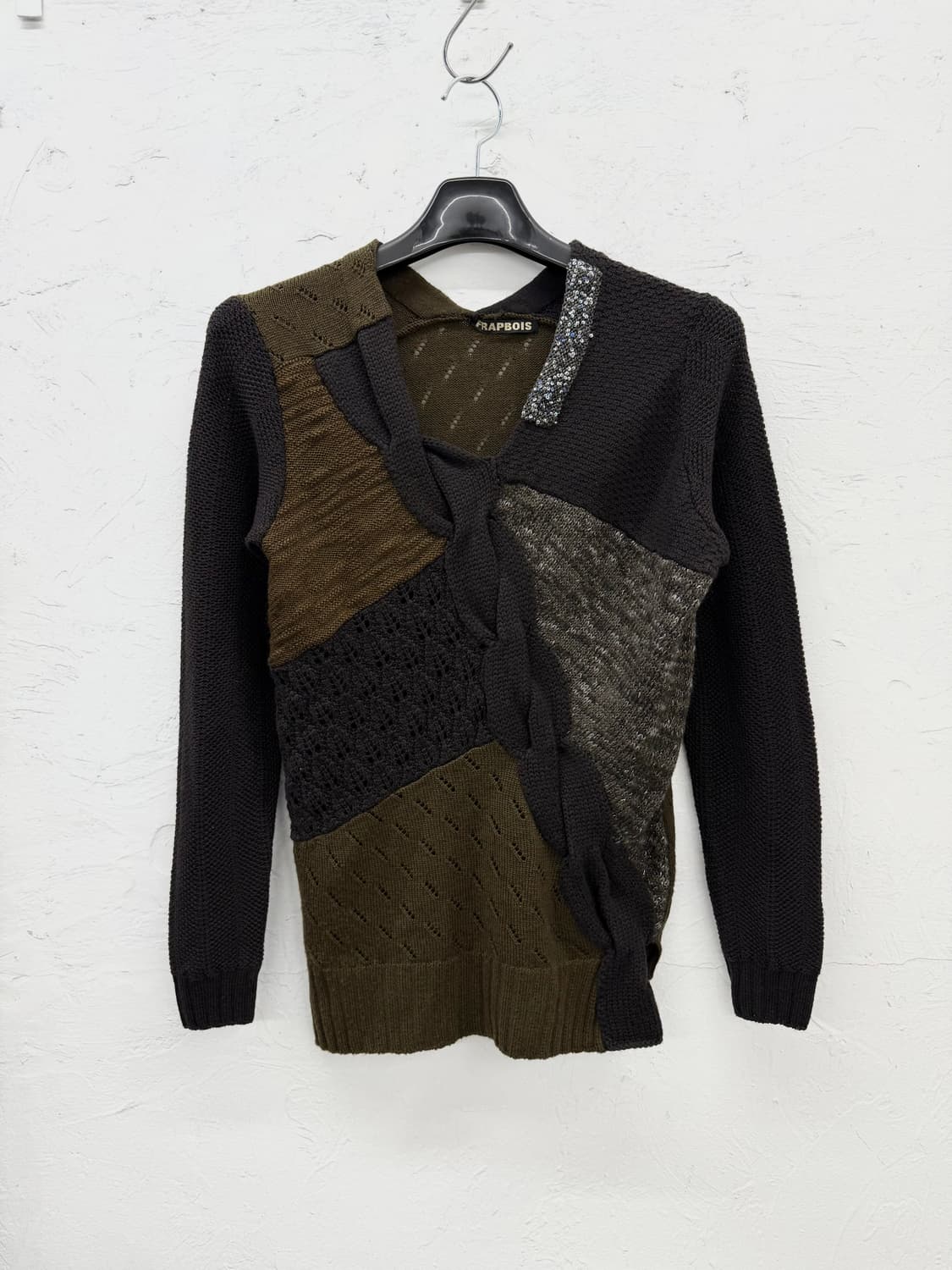 frapbois 패치워크 울 니트 상품이미지1