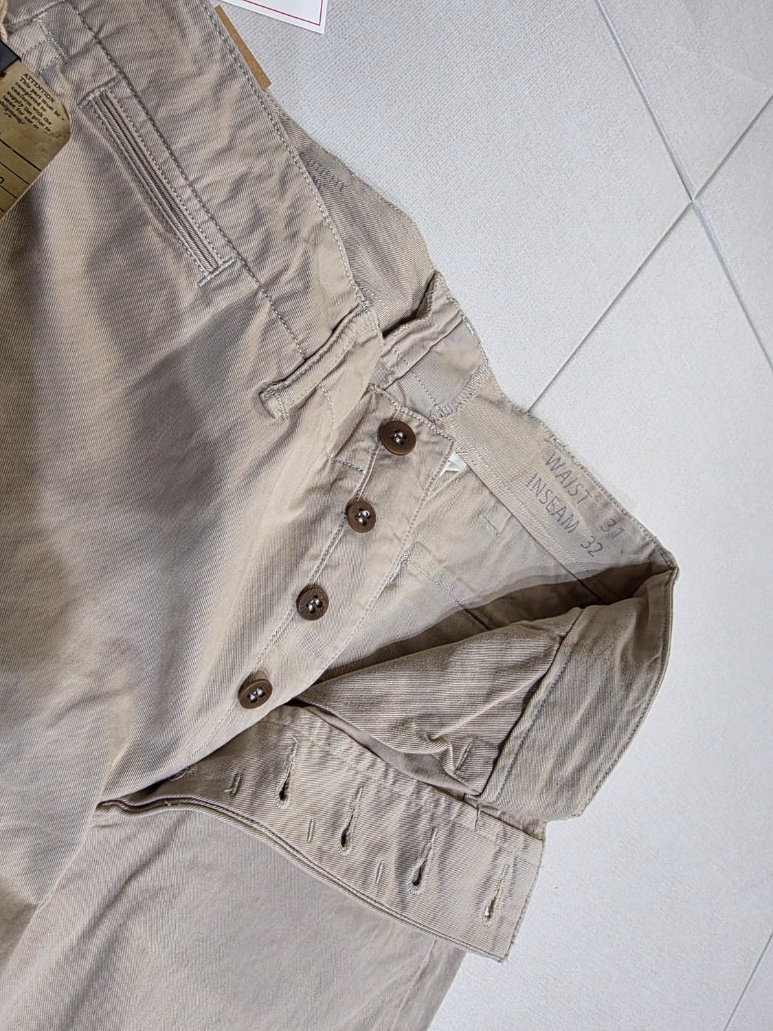 RRL 오피서 치노 면바지 스톤 베이지 상품이미지7