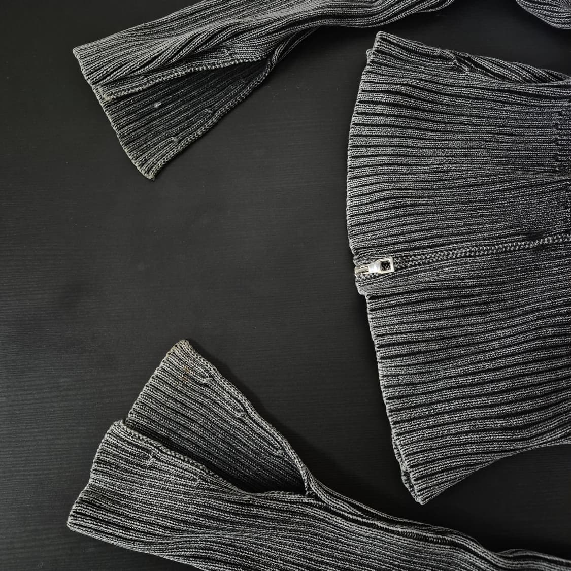 일본 빈티지 니트 크롭 집업 OS 사이즈 상품이미지4