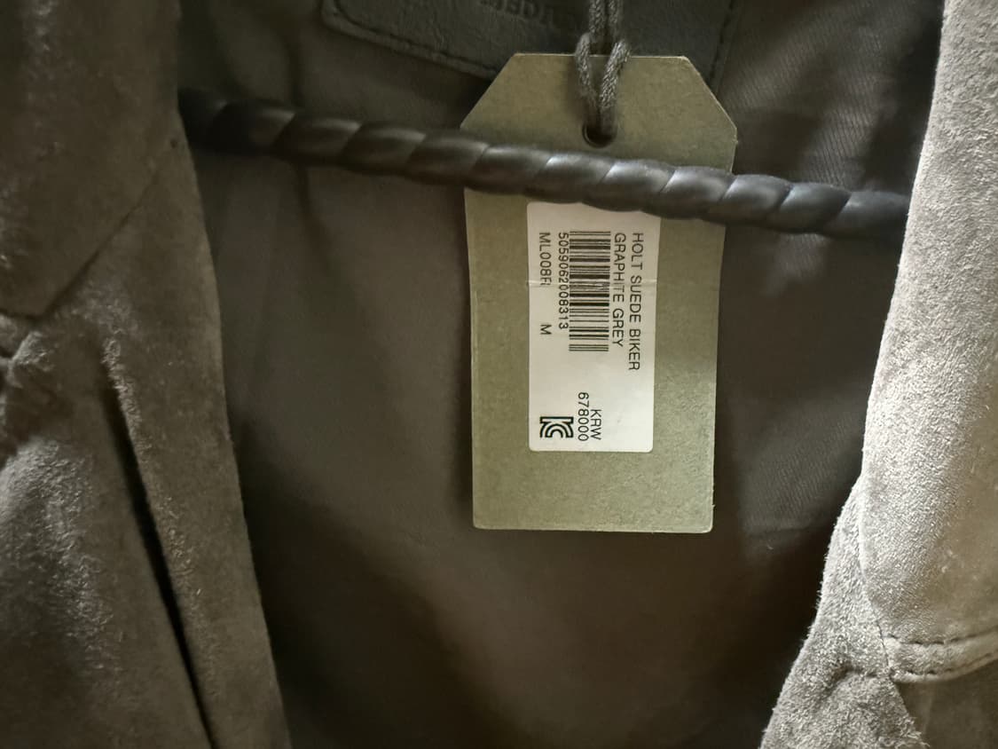 올세인츠 Holt 스웨이드 바이커 자켓 M 상품이미지6