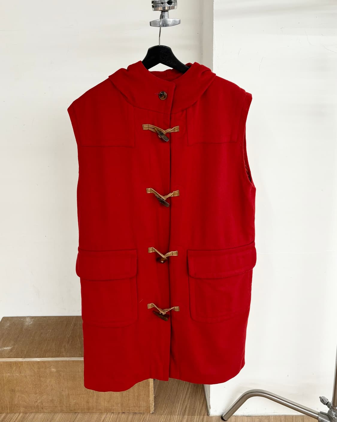 셀린느 레드 더블 코트 베스트 상품이미지1