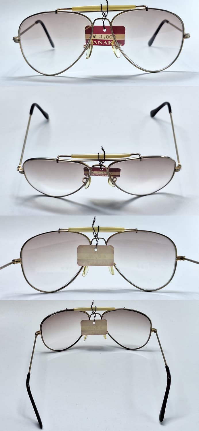 80s 일본제 빈티지 데드스톡 미사용/N-106 선글라스 투브릿지 파일럿 상품이미지3