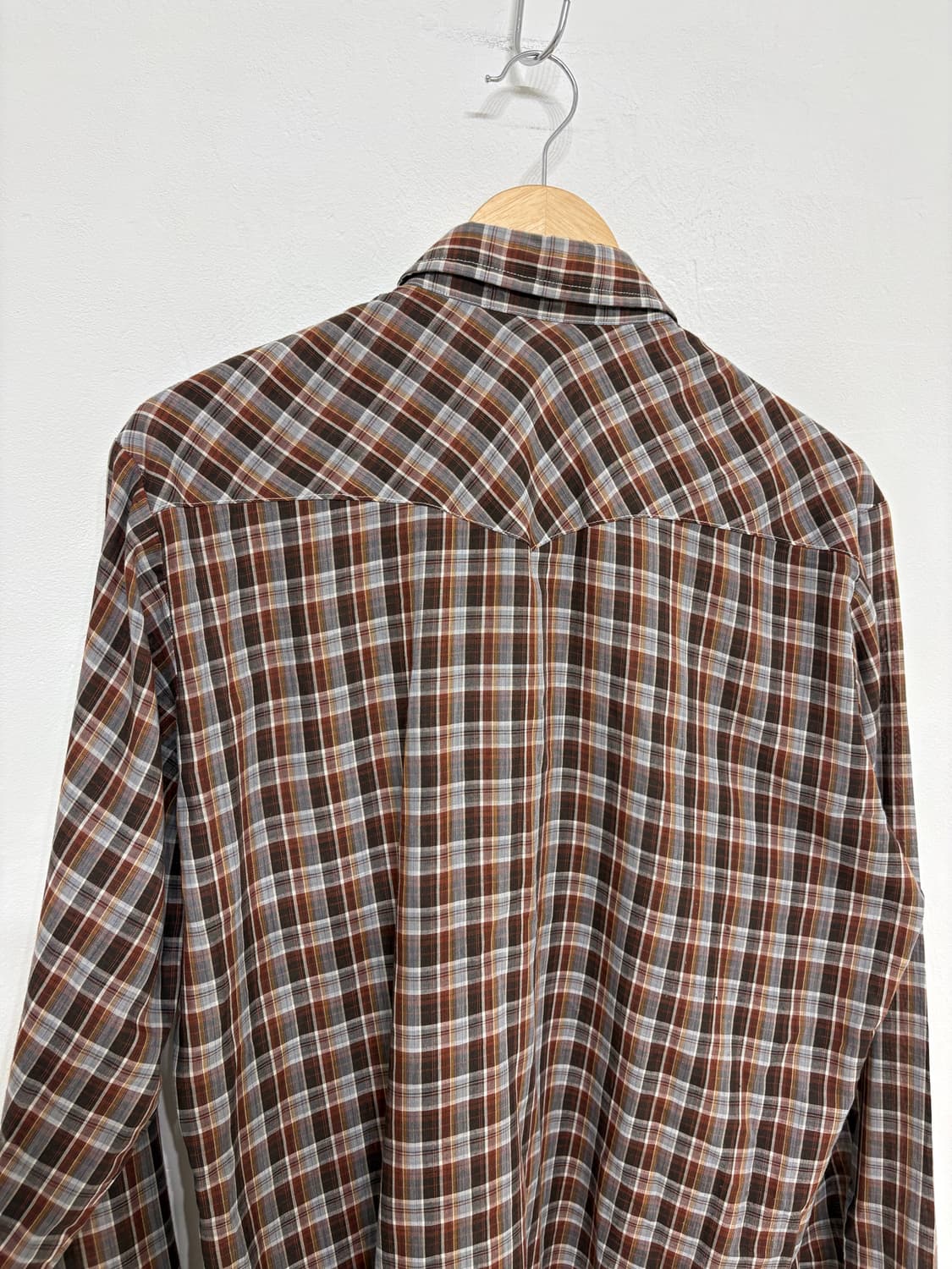 80's vtg Wrangler check Western shirt. 상품이미지6