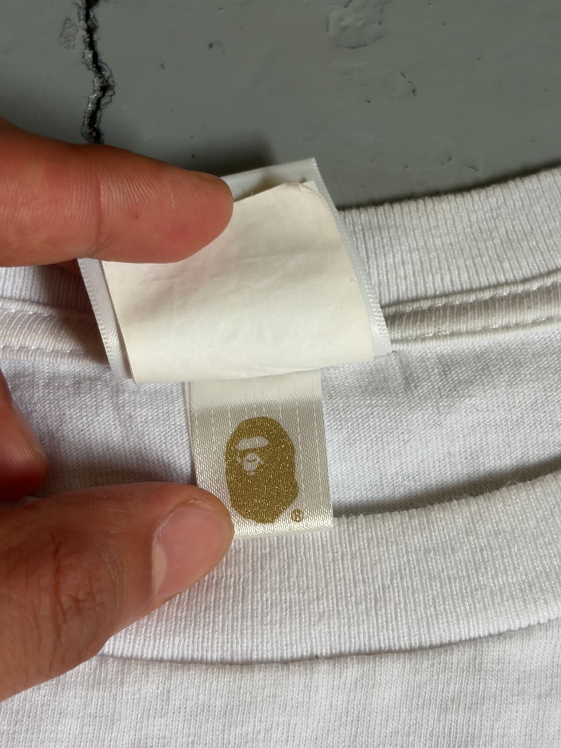 베이프(BAPE) ABC 카모 싱글스티치 화이트 티셔츠 상품이미지6