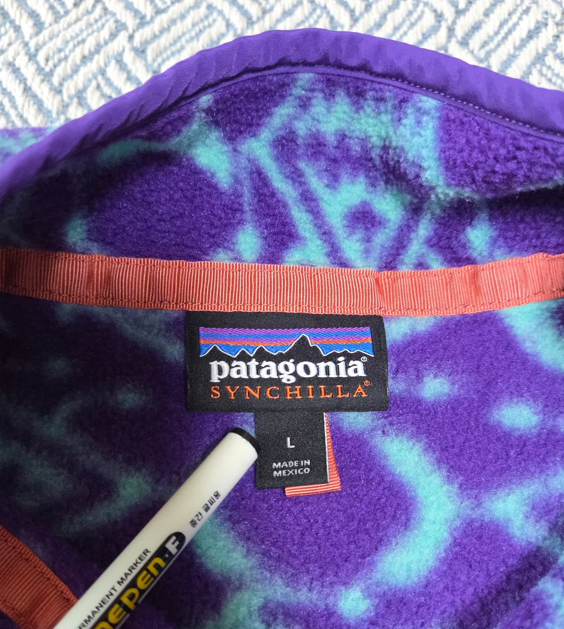(L)파타고니아 Mexico 피쉬 신칠라 플리스 자켓 물고기 상품이미지4