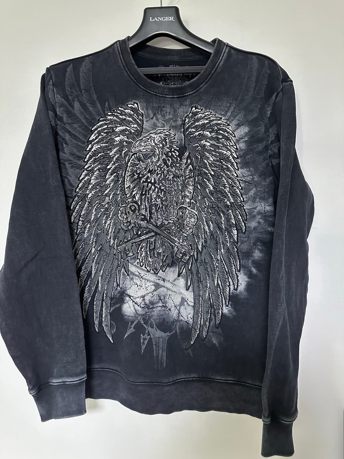 PREPOTENTE 브랜드의 독특한 독수리 프린팅 맨투맨 상품이미지1