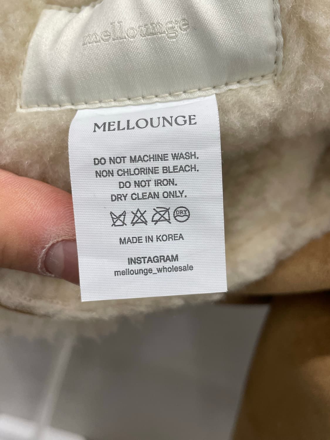 멜라운지 무스탕 브라운 OS 상품이미지4