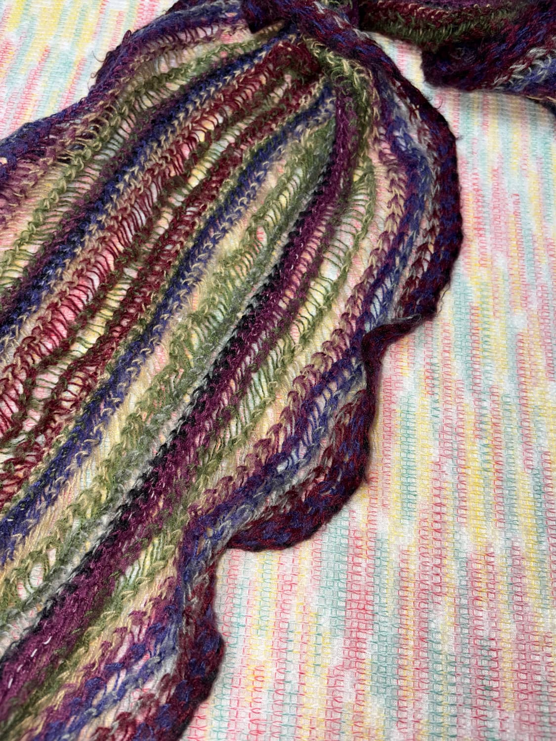 다채색 뜨개 머플러 상품이미지3