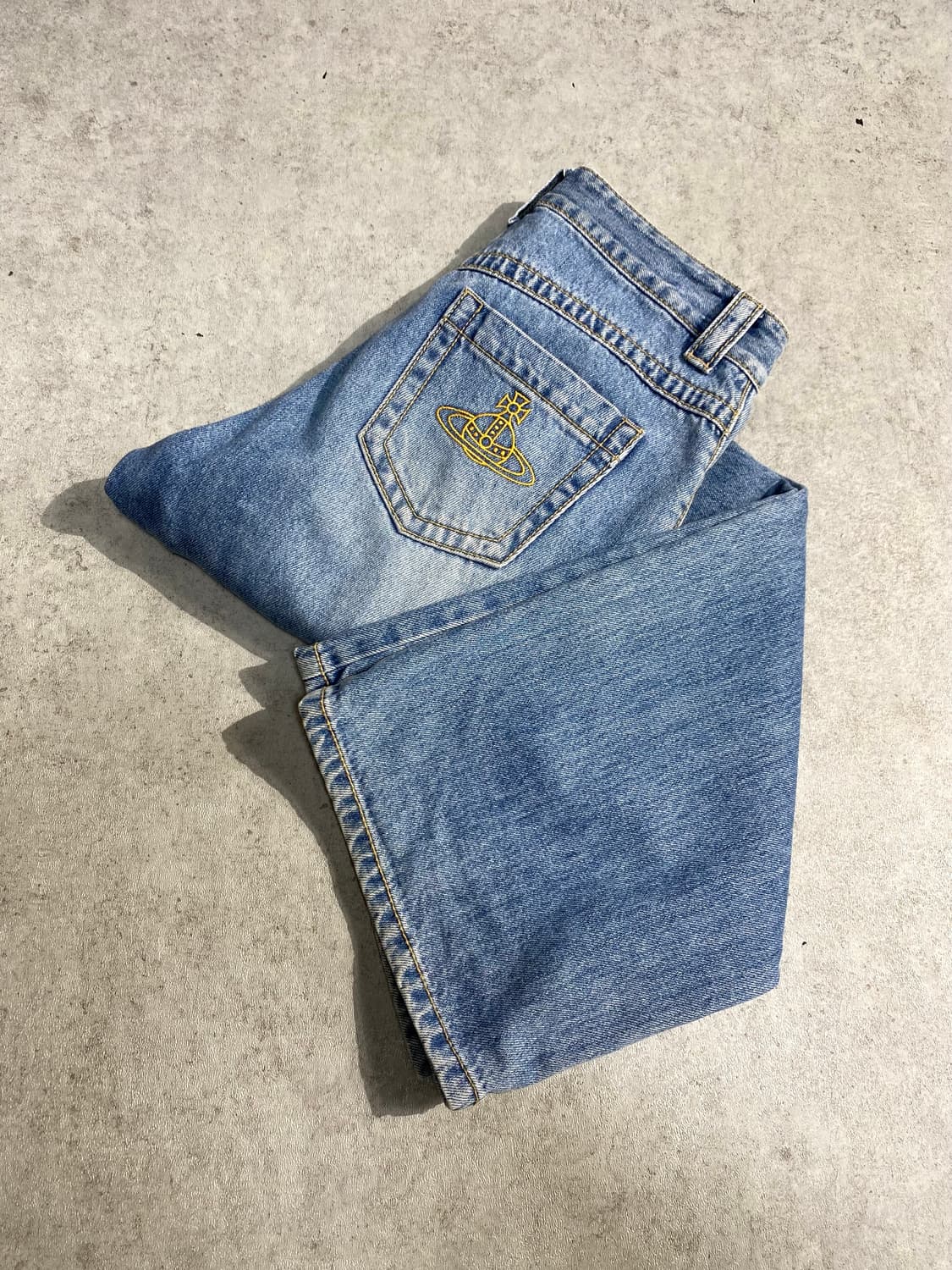 [40] 비비안 웨스트드우 라이트 데님 와이드 팬츠 상품이미지1