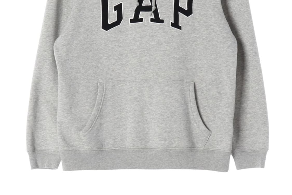 GAP 로고 아플리케 그레이 후드티 S 상품이미지4