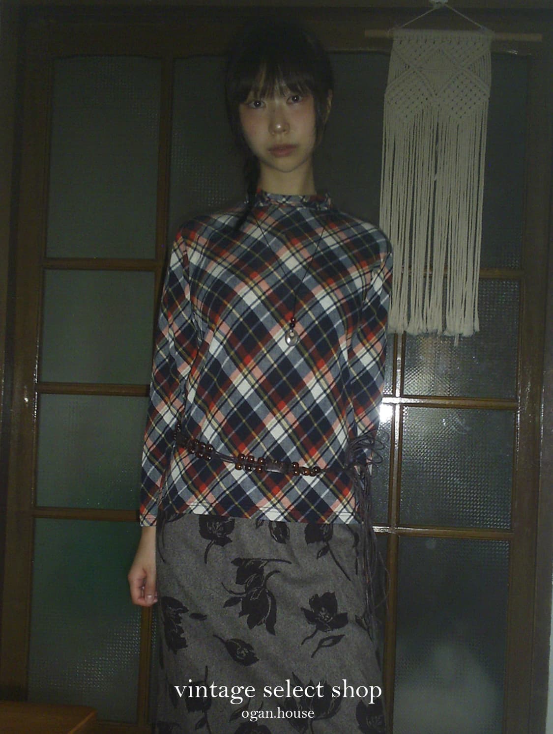 vintage check top 상품이미지4