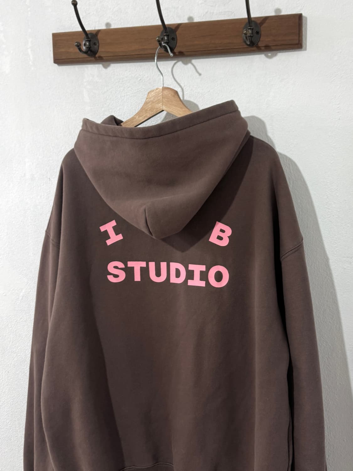 하라주쿠 한정 아이앱스튜디오 브라운 후드 상품이미지1