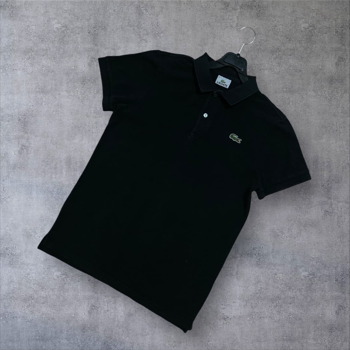 라코스테 스몰 로고 블랙 카라 반팔티 상품이미지1