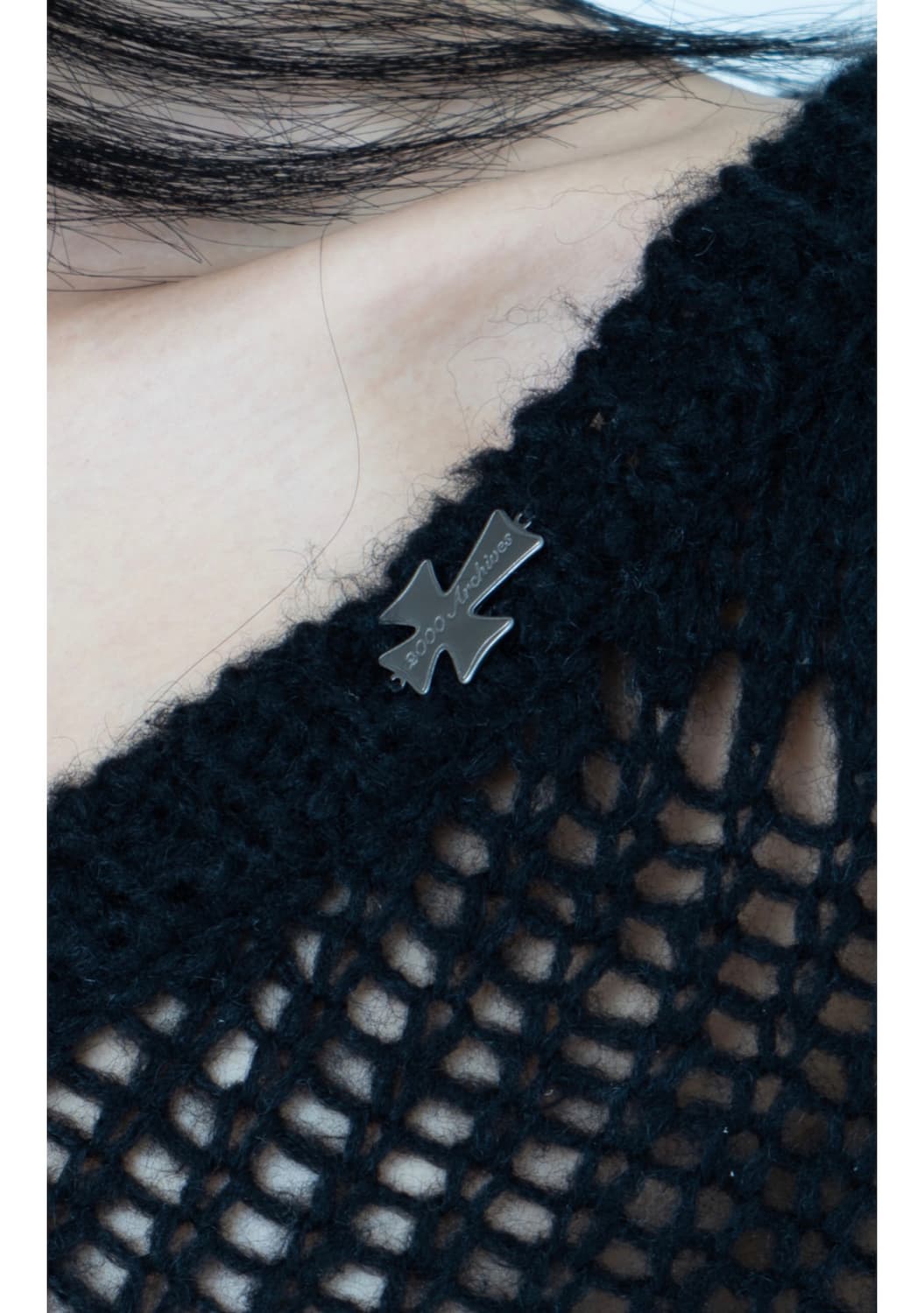 2000아카이브스 벨라 브이넥 니트 블랙 상품이미지5