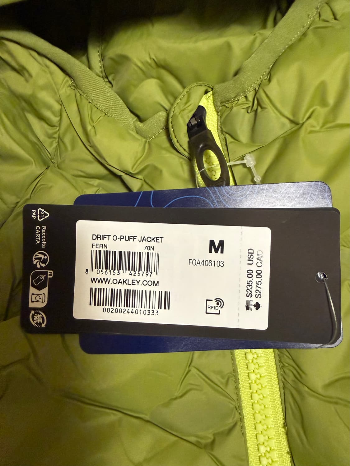 새상품)오클리 드리프트 O-퍼프 경량패딩 자켓 상품이미지4