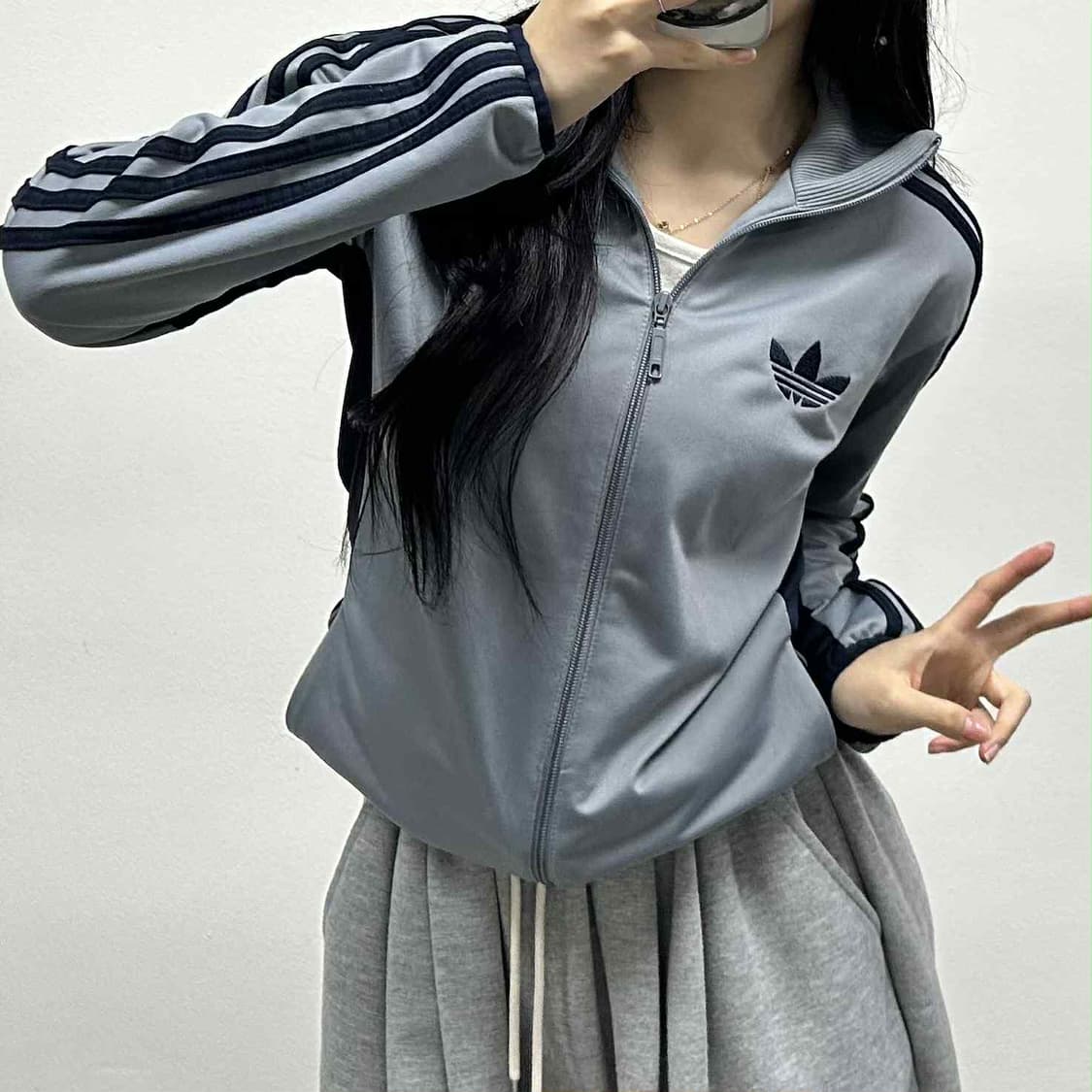 아디다스 그레이 파이어버드 남회 트랙탑 희귀져지(95) 상품이미지1