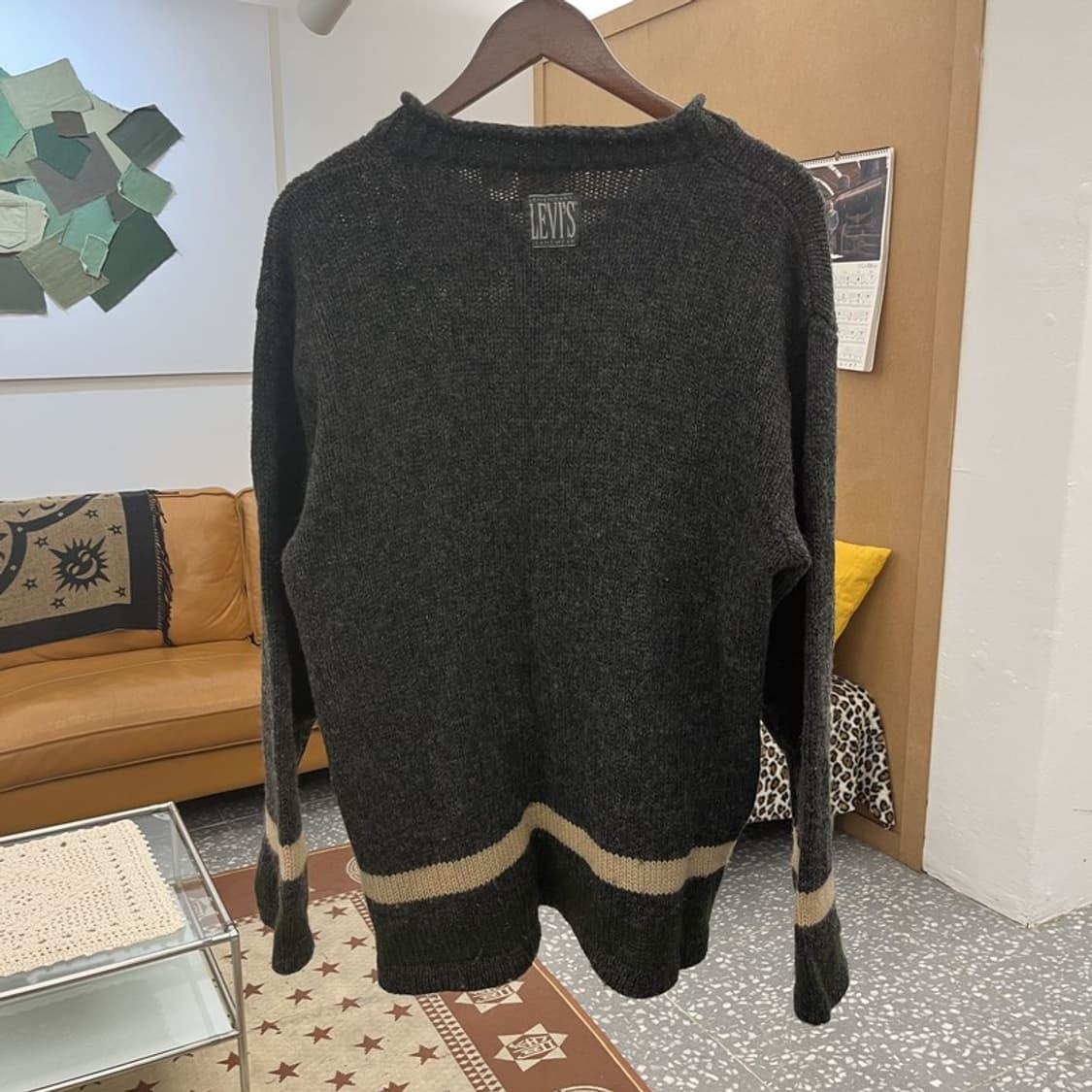 리바이스 빈티지 레트로 코지 스트라이프 울 니트 M C10380 상품이미지4