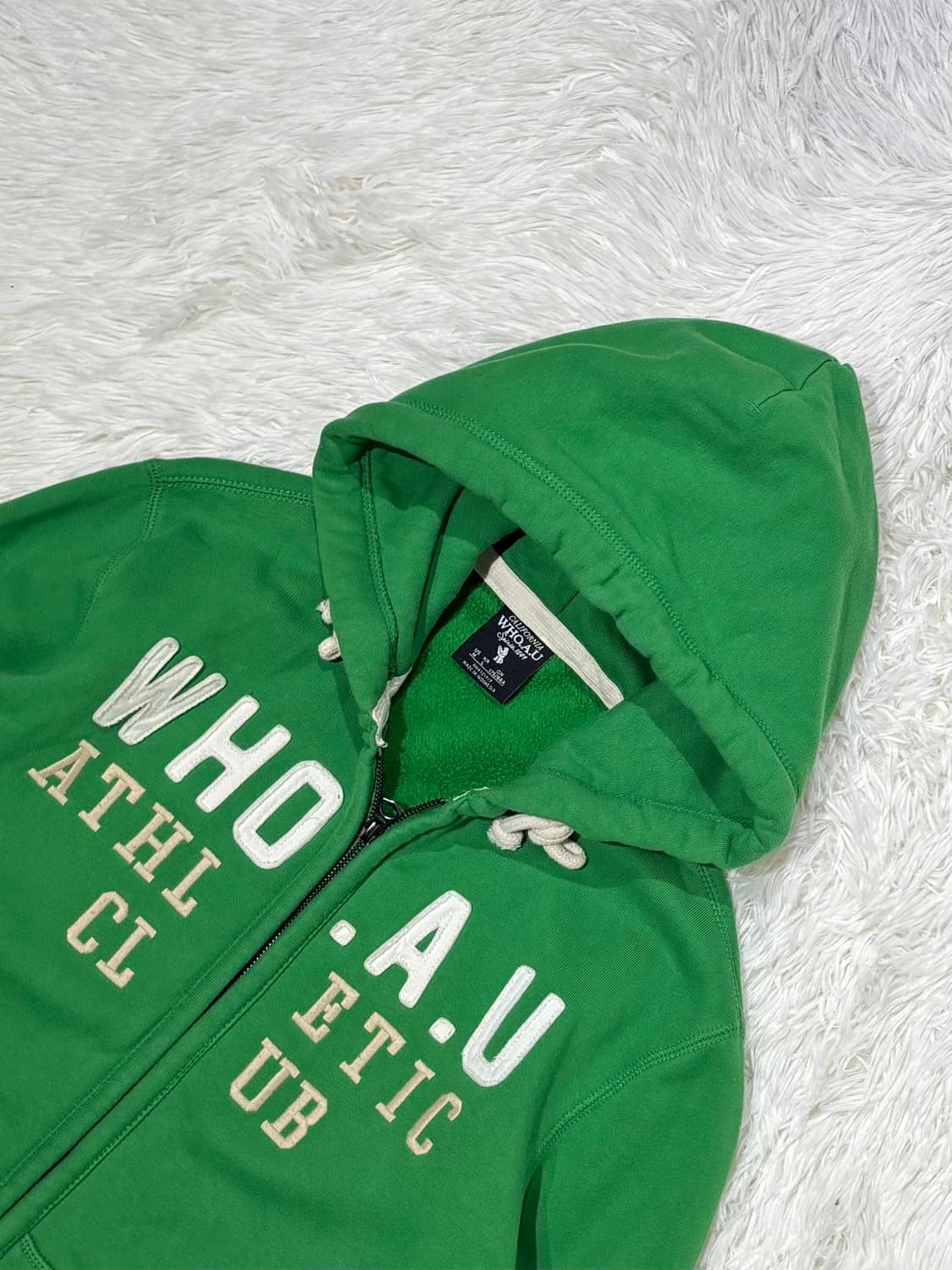 후아유 빅로고 후드집업 상품이미지4