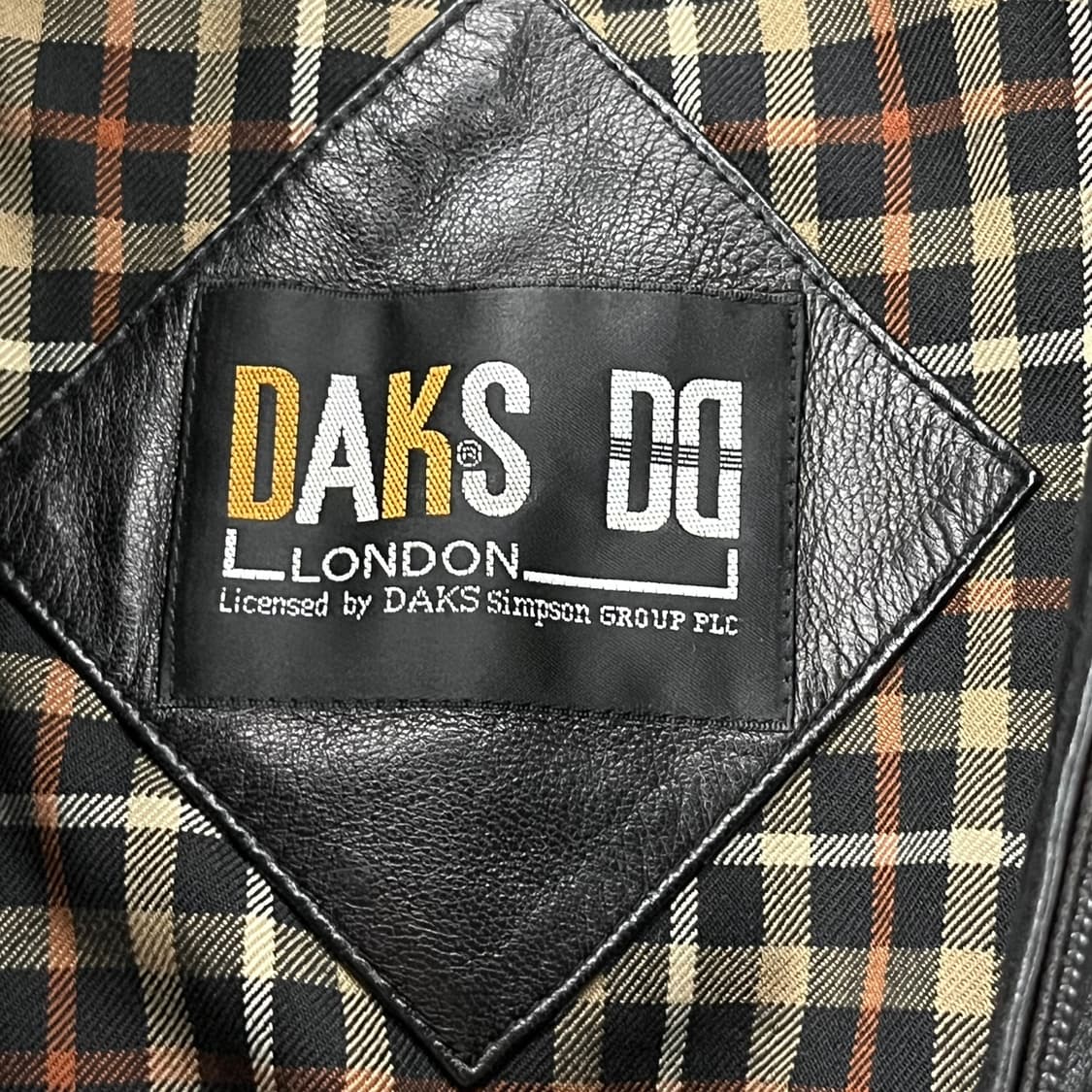 [정품/95] 닥스 런던 블랙 퀼팅 가죽 자켓 b16 상품이미지5
