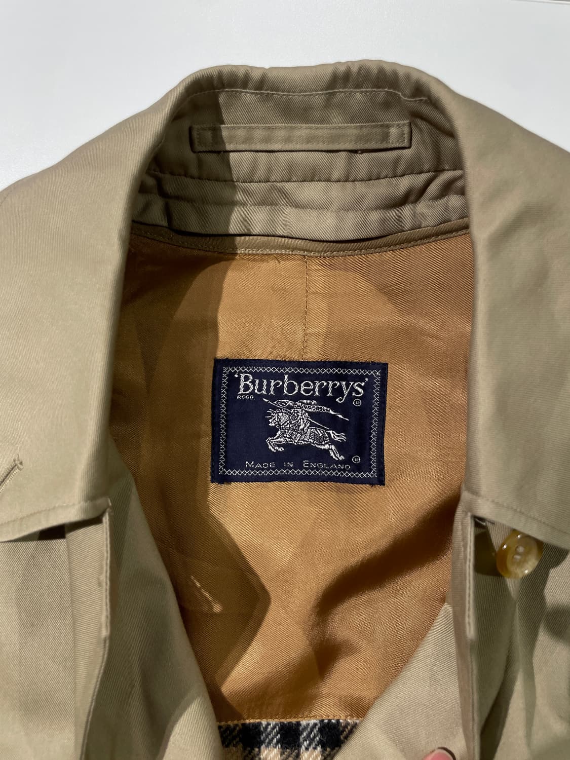 버버리 베이지 히든 버튼 코튼 코트 상품이미지7